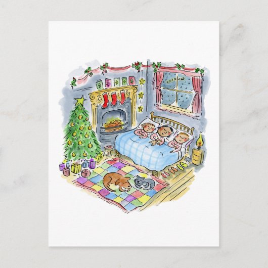 Das war die Nacht vor Weihnachten Postkarte (Vorderseite)