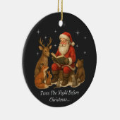 Das war die Nacht vor Weihnachtsfeiern Keramik Ornament (Rechts)