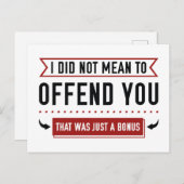 Das war nur ein Bonus Postkarte (Vorne/Hinten)