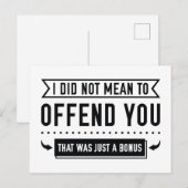 Das war nur ein Bonus Postkarte (Vorne/Hinten)