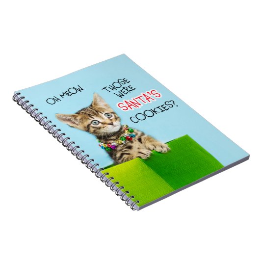 Das waren Santas Cookies Weihnachtskitten Notizblock (Rechte Seite)