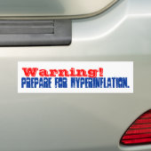 Das Warnen bereiten sich für Hyperinflation vor Autoaufkleber (Auf Auto)