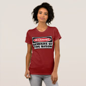 Das Warnen PASSEN vom dunklen T - Shirt der BISON (Vorne ganz)