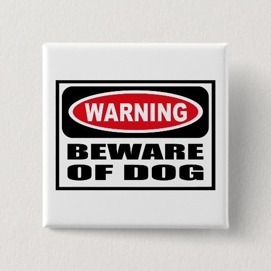 Das Warnen PASSEN vom HUNDknopf auf Button (Vorderseite)