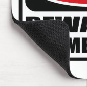 Das Warnen PASSEN vom MEERKATS Mousepad auf (Ecke)