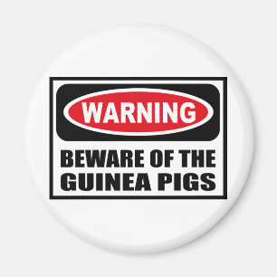 Das Warnen PASSEN vom MEERSCHWEINCHEN Magneten auf Magnet