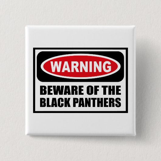Das Warnen PASSEN vom SCHWARZE PANTHER Knopf auf Button (Vorderseite)