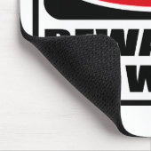 Das Warnen PASSEN vom WEASEL Mousepad auf (Ecke)