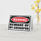 Das Warnen PASSEN VON MEINER COCKAPOO Gruß-Karte Karte (Gelbe Blume)