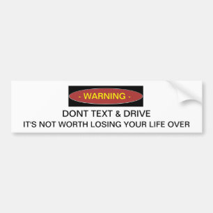 Das Warnen tun nicht Text-u. Autoaufkleber