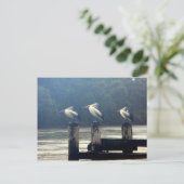 das Warten Postkarte (Stehend Vorderseite)