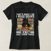 Das, was ich lese Bücher, die ich Strick Funny Cat T-Shirt (Design vorne)