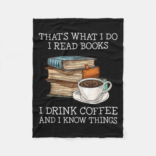 Das, was ich lese Bücher, die ich trinke Kaffee ic Fleecedecke (Vorderseite)