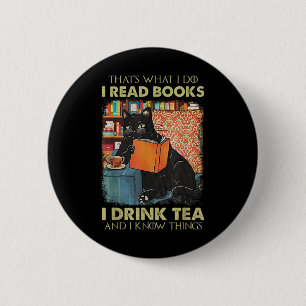 Das, was ich lese Bücher, die ich trinke Tee und i Button