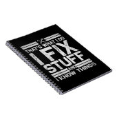 Das, was ich mache, repariere ich Dinge und ich we Notizblock (Rechte Seite)