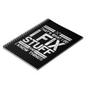 Das, was ich mache, repariere ich Dinge und ich we Notizblock (Linke Seite)