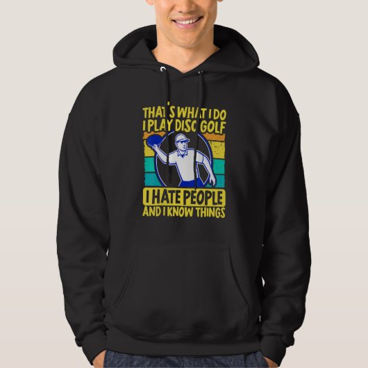 Das, was ich mache, spiele ich Disk Golf Frisbee G Hoodie (Vorderseite)