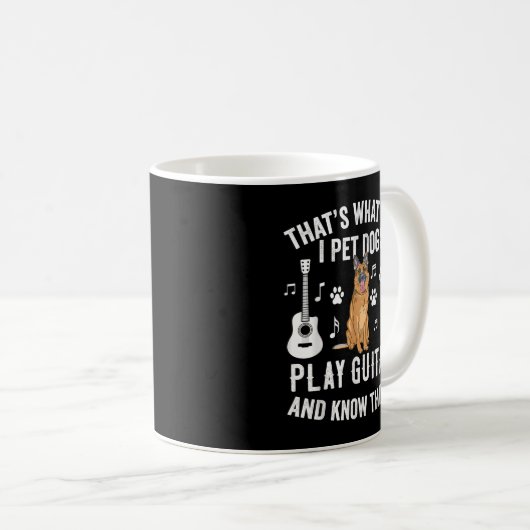 Das, was ich tue, ich füttere Hunde spielen Gitarr Kaffeetasse (VorderseiteRechts)