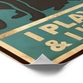 Das was ich tue, ich streichle Hund Poster (Ecke)