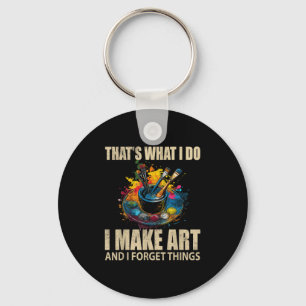 Das, was ich tue, mache ich Kunst und vergesse Din Schlüsselanhänger