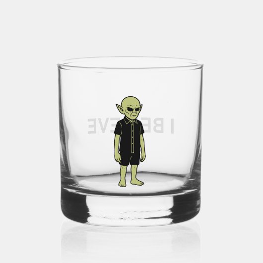 Das, was sie gesehen haben - ich glaube, Alien beg Whiskyglas (Rückseite)