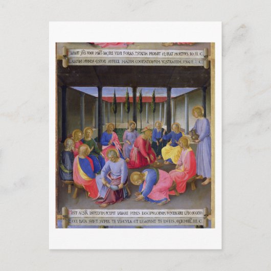 Das Waschen der Füße, Details aus der dritten Tafe Postkarte (Vorderseite)