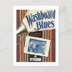 Das Washboard Blues Vintage Songbook Cover Postkarte