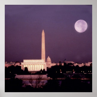 Das Washington Monument, die Hauptstadt und Jeffer Poster