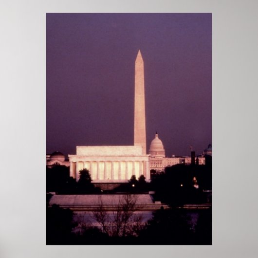 Das Washington Monument, die Hauptstadt und Jeffer Poster (Vorne)