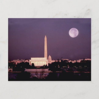 Das Washington Monument, die Hauptstadt und Jeffer Postkarte