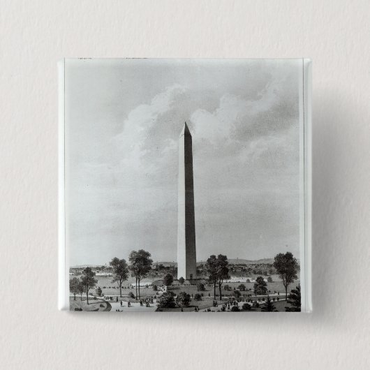 Das Washington-Monument und die Umgebungen Button (Vorderseite)