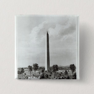 Das Washington-Monument und die Umgebungen Button