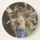 Das Wasp-Nest von William Adolphe Bouguereau Getränkeuntersetzer (Vorne)