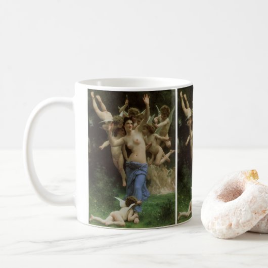 Das Wasp-Nest von William Adolphe Bouguereau Kaffeetasse (Mit Donut)