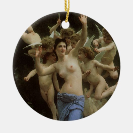 Das Wasp-Nest von William Adolphe Bouguereau Keramikornament (Vorne)