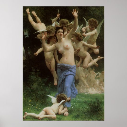 Das Wasp-Nest von William Adolphe Bouguereau Poster (Vorne)