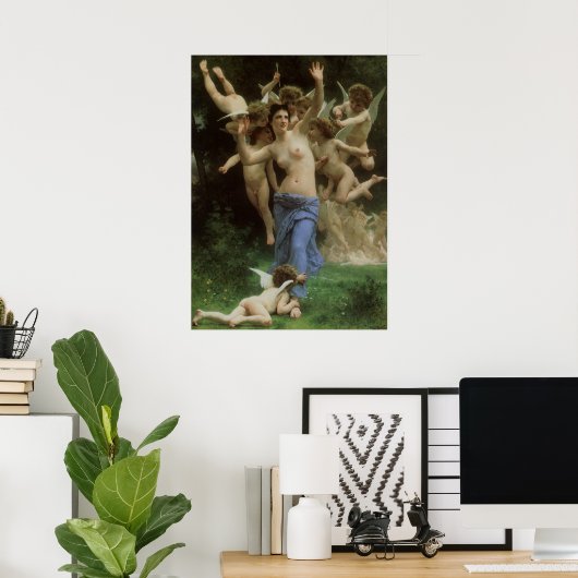 Das Wasp-Nest von William Adolphe Bouguereau Poster (Heimbüro)