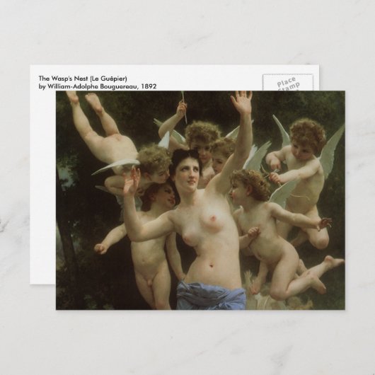 Das Wasp-Nest von William Adolphe Bouguereau Postkarte (Vorne/Hinten)