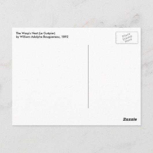 Das Wasp-Nest von William Adolphe Bouguereau Postkarte (Rückseite)