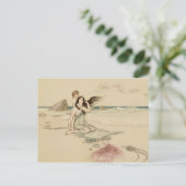 Das Wasser Babies Beach Vintage Märchengeschichte Postkarte (Stehend Vorderseite)