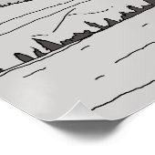 Das Wasser bleibt nach dem Flug eines Vogels erhal Poster (Ecke)