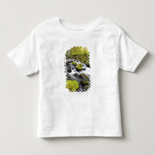 Das Wasser, das durch Moos fließt, bedeckte Felse Kleinkind T-shirt