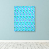 Das Wasser des Ozeans weht im Muster des blauen Wa Leinwanddruck (Insitu (Holzboden))