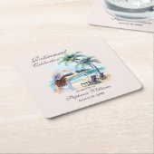 Das Wasser für Frauen im Ruhestand Rechteckiger Pappuntersetzer (angewinkelt)