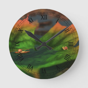 Das Wasser ist breit Runde Wanduhr