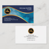 Das Wasser-Wellen-Kanal-Imitat-Goldikone des Visitenkarte (Vorne/Hinten)