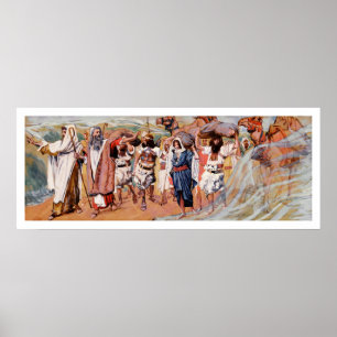 Das Wasser wird geteilt. Malerei von James Tissot Poster