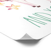 Das Wasserfarbeneinhorn glaubt an Magie und sich s Poster (Ecke)