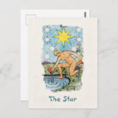 Das Watercolor-Bild der Star-Tarot-Karte Postkarte (Vorne/Hinten)