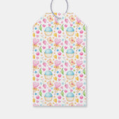 Das Watercolor-Muster von Herz und Muffins Geschenkanhänger (Rückseite)